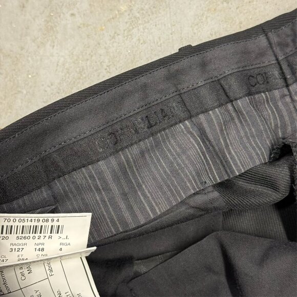 Corneliani Dress Pants Twill Wool Trousers Made in Italy Black 38x31 - Picture 4 of 10